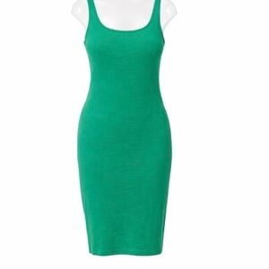 Elegant Green Sleeveless Dress